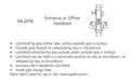Corbin Russwin ML2058 RSA 626 LC Entrance or Office Holdback Mortise Lock, Conventional Less Cylinder, Satin Chrome Finish