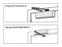 LCN 4040XP-REG 689 ST1630 Door Closer w/ Regular Arm and Special Template 1630, Aluminum Painted Finish