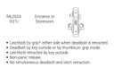 Corbin Russwin ML2024 NSN 626 CL6 Entrance or Storeroom Mortise Lock, Accepts Large Format IC Core (LFIC), Satin Chrome Finish