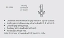 Corbin Russwin ML2059 ASA 630 CL6 Security Storeroom or Closet Mortise Lock, Accepts Large Format IC Core (LFIC), Satin Stainless Steel Finish