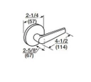 Corbin Russwin ML2082 ASA 630 LC Dormitory or Exit Mortise Lock, Conventional Less Cylinder, Satin Stainless Steel Finish
