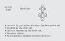 Corbin Russwin ML2022 PSA 626 LC Store Door Mortise Lock, Conventional Less Cylinder, Satin Chrome Finish