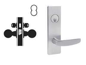 Falcon MA371B AN 626 Store Door Mortise Lock, Accepts Small Format IC Core, Satin Chrome Finish
