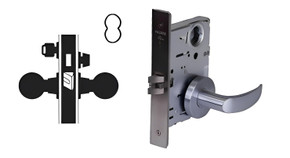 Falcon MA571B AG Dormitory or Exit Mortise Lock, Accepts Small Format IC Core