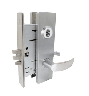 Falcon MA581B AN Storeroom Mortise Lock, Accepts Small Format IC Core