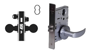 Falcon MA641B AG Dormitory Mortise Lock,  Accepts Small Format IC Core