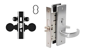 Falcon MA431B QN 626 Security Mortise Lock, Accepts Small Format IC Core, Satin Chrome Finish