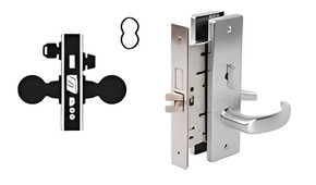 Falcon MA531B QN Apartment Corridor Mortise Lock, Accepts Small Format IC Core