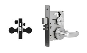 Falcon MA571L QG Dormitory or Exit Mortise Lock, Less conventional cylinder