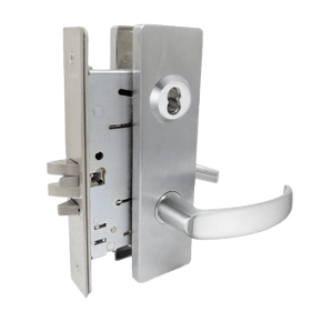 Falcon MA581B QN Storeroom Mortise Lock, Accepts Small Format IC Core