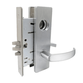 Falcon MA581L QN Storeroom Mortise Lock, Less conventional cylinder