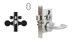 Falcon MA371B SG Store Door Mortise Lock, Accepts Small Format IC Core