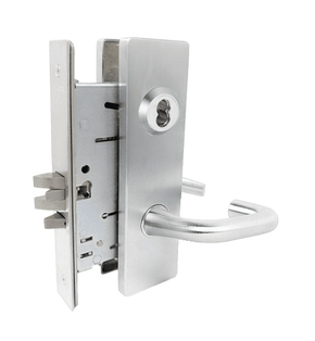 Falcon MA581B SN Storeroom Mortise Lock, Accepts Small Format IC Core