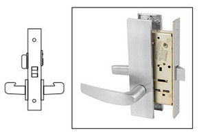 Sargent 8265 LW1B 26D Privacy Bath/Bedroom Mortise Lock, Satin Chrome Finish