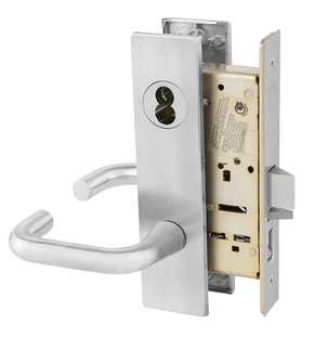 Sargent 60-8255 LW1J 26D Office or Entry Mortise Lock, Accepts Large Format IC Core (LFIC), Satin Chrome Finish