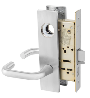 Sargent LC-8255 LW1J 26D Office or Entry Mortise Lock, Conventional Less Cylinder, Satin Chrome Finish