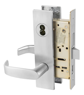 Sargent 70-8245 LW1L 26D Dormitory or Exit Mortise Lock, Accepts Small Format IC Core (SFIC), Satin Chrome Finish
