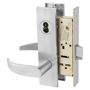 Sargent 70-8289 LW1P 26D Holdback Mortise Lock, Accepts Small Format IC Core (SFIC), Satin Chrome Finish