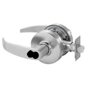 Sargent 2860-7G05 LP 26D Entrance or Office Cylindrical Lever Lock, Accepts Large Format IC Core (LFIC), Satin Chrome Finish