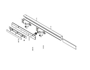 Sargent 68-2694 32D Rail Assembly Wide Cam Lockdown "E" (24" - 32"), Satin Stainless Steel Finish