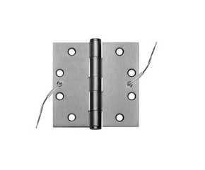 Stanley CECB199-18 4-1/2X4-1/2 32D Heavy Weight Electric Hinge, 8 Wire, Satin Stainless Steel Finish