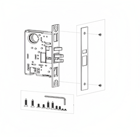 PHI EM303 FS 630 Electrified Mortise Lock Body, 03 Function, Fail Safe, Satin Stainless Steel Finish