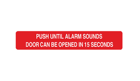 Detex ECL-395 Delayed Egress Peel and Stick Signage