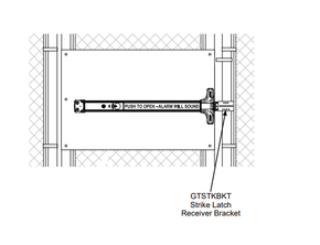 Detex GTSTKBKT GTPLV40 Component, Gate Strike Bracket