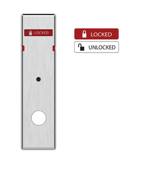 Schlage L283-445 N Escutcheon Privacy Indicator for L Series, 06 Lever - LOCKED/UNLOCKED