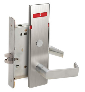 Schlage L9040 06N OS-SYM Bath/bedroom privacy Mortise Lock w/ Exterior Symbols Only Indicator