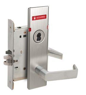 Schlage L9050J 06N OS-OCC Entrance/Office Mortise Lock w/ Exterior Vacant/Occupied Indicator