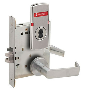 Schlage L9056B 06A OS-LOC Entrance Office w/ Auto Unlocking Mortise Lock, Exterior Locked/Unlocked Indicator