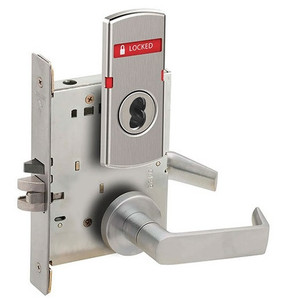Schlage L9076J 06A OS-LOC Classroom Holdback Mortise Lock w/ Exterior Locked/Unlocked Indicator
