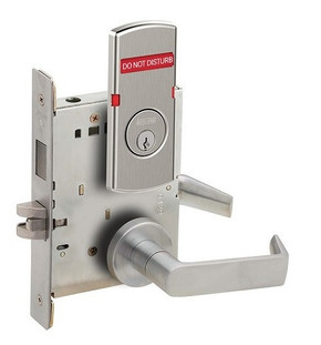 Schlage L9466P 06A OS-DND Utility Room/Storeroom Mortise Lock w/ Exterior Do Not Disturb Indicator