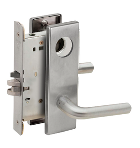 Schlage L9082L 02N Institution Mortise Lock, Less Cylinder