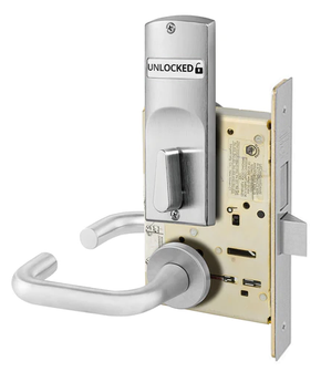 Sargent 60V04-8225 LNJ Dormitory or Exit Mortise Lock w/ Unlocked/Locked Indicator