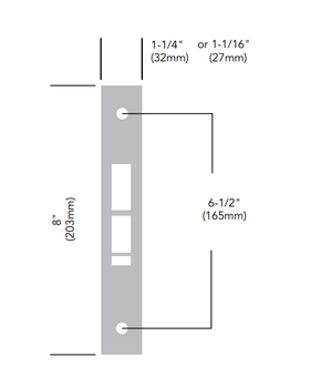 Sargent 82-0080 Outside Front Plate for Functions 15, 65