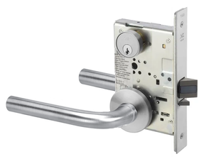 Accentra (Yale) PNR8890FL 626 Fail Safe Mortise Electrified Lever Lock, Pinehurst Style, Satin Chrome Finish