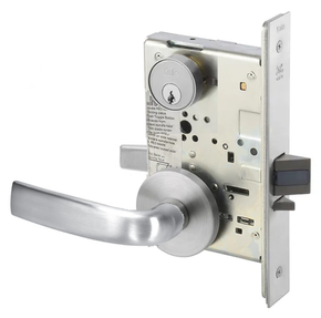 Accentra (Yale) JNR8891FL 626 Fail Secure Mortise Electrified Lever Lock, Jefferson Style, Satin Chrome Finish