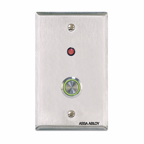Securitron PB4LA-2 1/2" Stainless Steel Pushbutton w/ LED, Alternate, DPDT, Single Gang