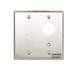 Securitron MKPZ Mortise Keyswitch, Momentary, SPDT, Double Gang, Audible, Stainless Steel