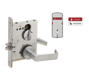 Schlage L9044 06A L283-711 Privacy and Coin Turn Mortise Lock w/ Interior Locked/Unlocked Indicator
