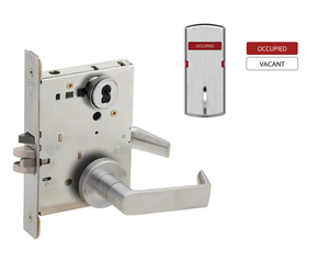 Schlage L9056J 06A L283-712 Entrance Office w/ Auto Unlocking Mortise Lock, Interior Vacant/Occupied Indicator