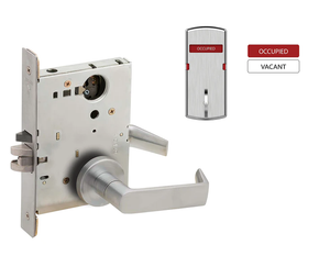 Schlage L9056L 06A IS-OCC Entrance Office w/ Auto Unlocking Mortise Lock, Interior Vacant/Occupied Indicator