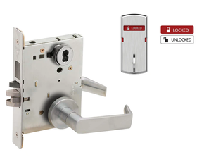 Schlage L9480B 06A IS-LOC Storeroom Mortise Lock w/ Interior Locked/Unlocked Indicator