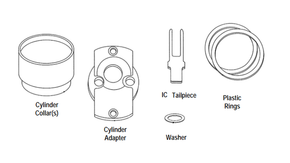Alarm Lock ET-ARIC US26D Arrow 6/7-Pin SFIC Rim Cylinder Adaptor Kit, Satin Chrome