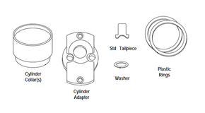 Alarm Lock ET-S US26D Schlage Rim Cylinder Adapter Kit, Satin Chrome