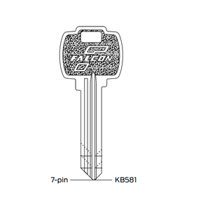 Falcon KB581 7-pin Standard Key Blank