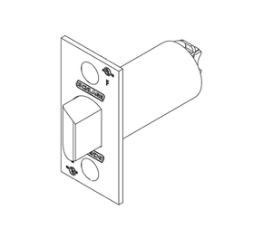Schlage 47273620 Spring Latch (Unguarded), 2-3/8" Backset w/ 2-1/4" x 1-1/8" Square Corner Faceplate