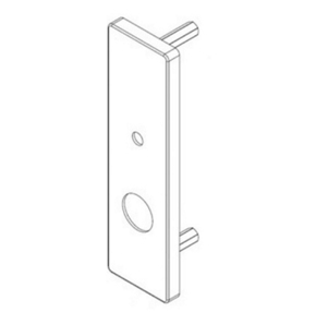 Falcon AE77012-OT Outside Napa Escutcheon, Lever and Emergency Key Openings